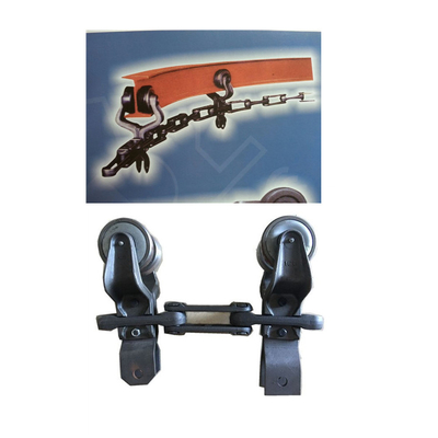 I Beam Track Overhead Conveyor Chain System X348 خط طلاء بخاخ الترولي