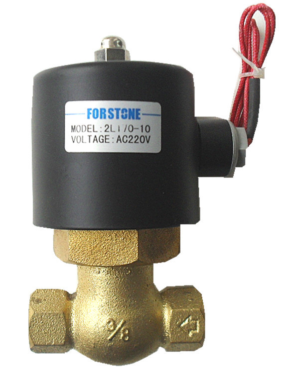 AC 220V 3/4 بوصة النحاس الملف اللولبي صمام كهربائي للمياه الساخنة NC